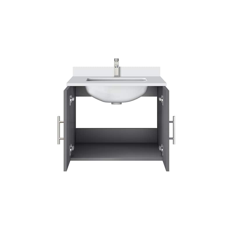 Geneva Bath Vanity Quartz Top, Sink and Faucet