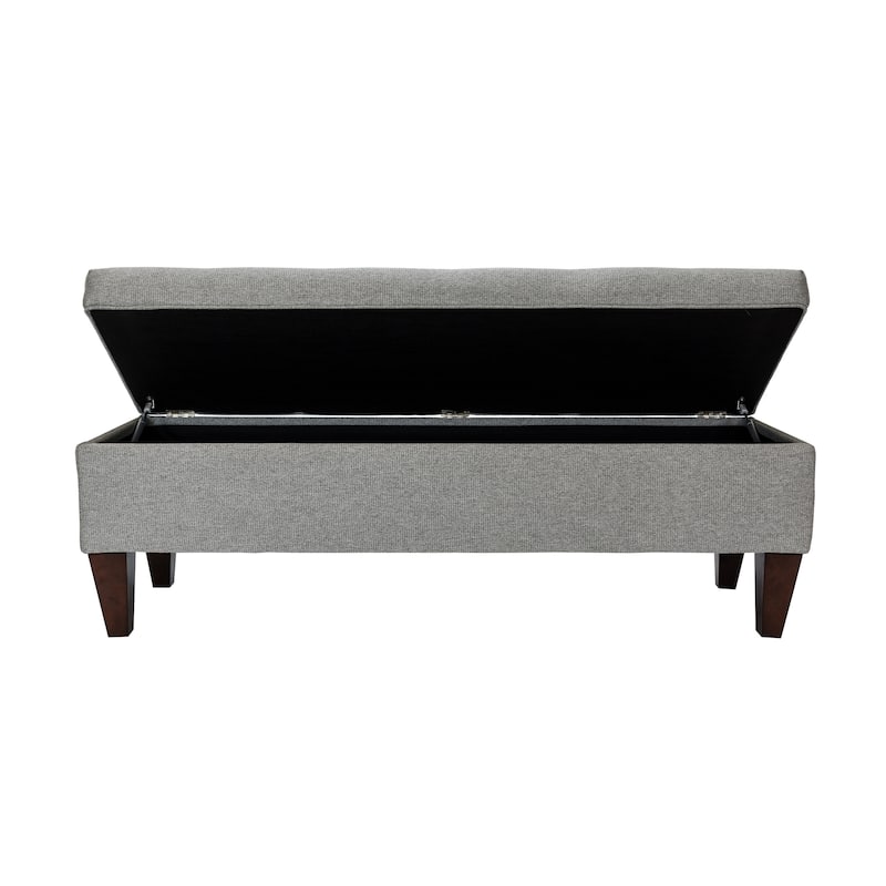 Brooke Corona Upholstered Button-tufted Wood Long Storage Bench