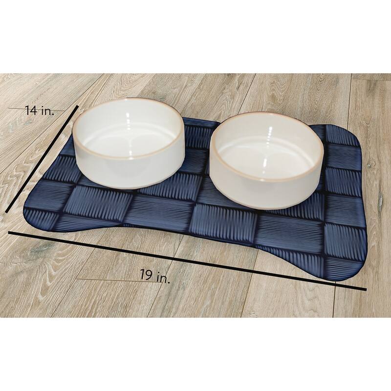 Basketweave Pet Feeding Mat for Dogs and Cats