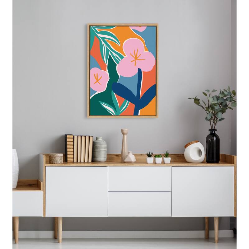 Kate and Laurel Sylvie Oaxaca Garden Framed Canvas by Kate Aurelia Holloway