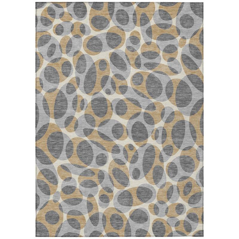 Machine Washable Indoor/ Outdoor Contemporary Saline Chantille Rug