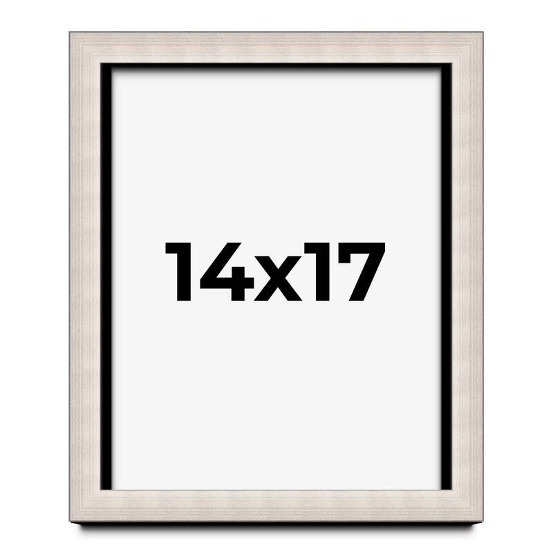14x17 Shadow Box Frame Silver Real Wood Contemporary Shadowbox Display Frame UV Acrylic Front Acid Free Backing and Hardware