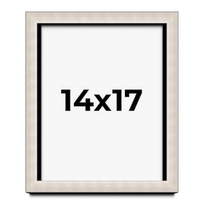 14x17 Shadow Box Frame Silver Real Wood Contemporary Shadowbox Display Frame UV Acrylic Front Acid Free Backing and Hardware