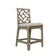 preview thumbnail 24 of 67, Natural Rattan Handmade Chippendale Cushioned Bar Stool by East at Main