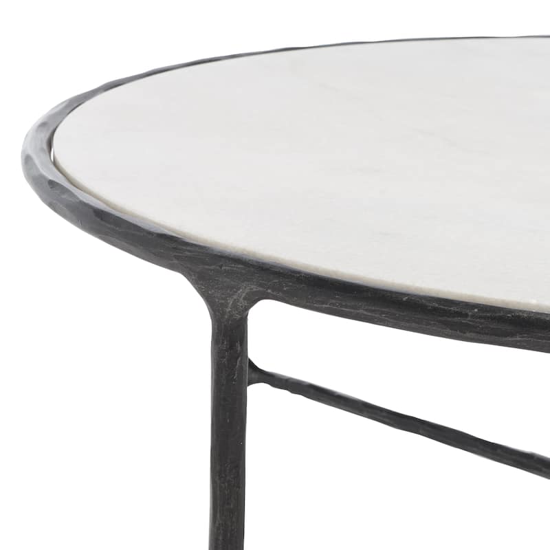 SAFAVIEH Couture Venanzia Round Metal Coffee Table - 36" W x 36" L x 15" H - 36"W x 36"D x 15"H