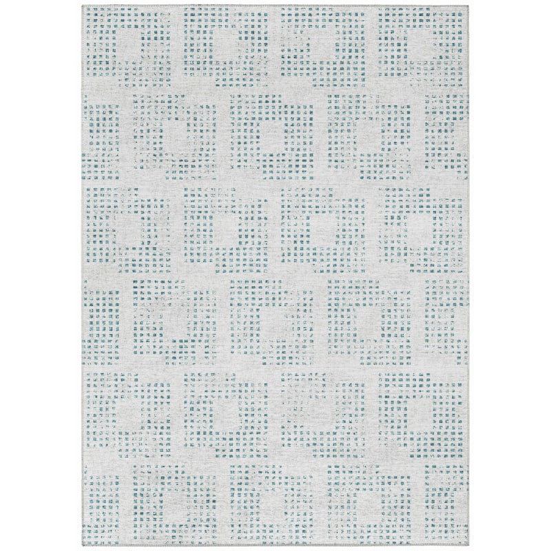 Indoor/ Outdoor Eleanor Modern Houndstooth Washable Rug