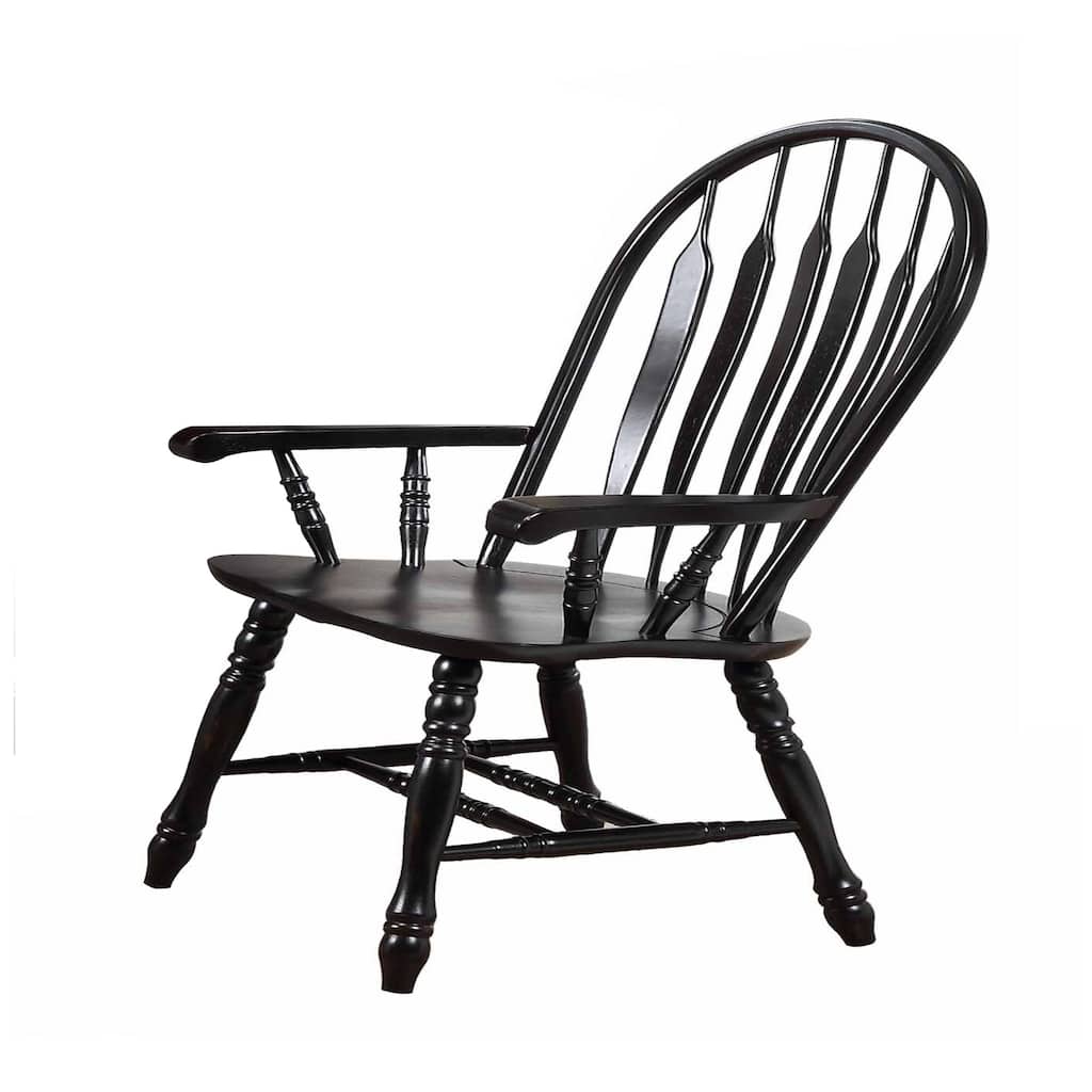 41" black antique comfort dining arm chairs