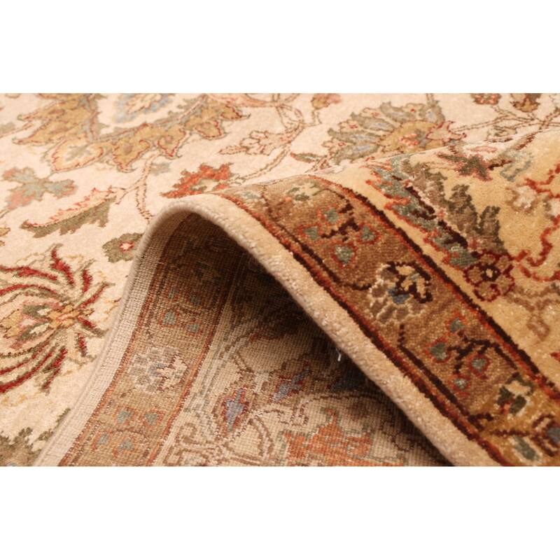 ECARPETGALLERY Hand-knotted Jamshidpour Ivory Wool Rug - 8'1 x 10'1