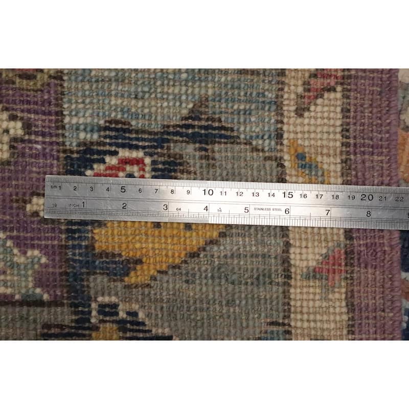Hand Knotted Oriental 100% Wool Carpet Transitional Medallion Red Oushak Area Rug - 6' 11'' X 5' 1''
