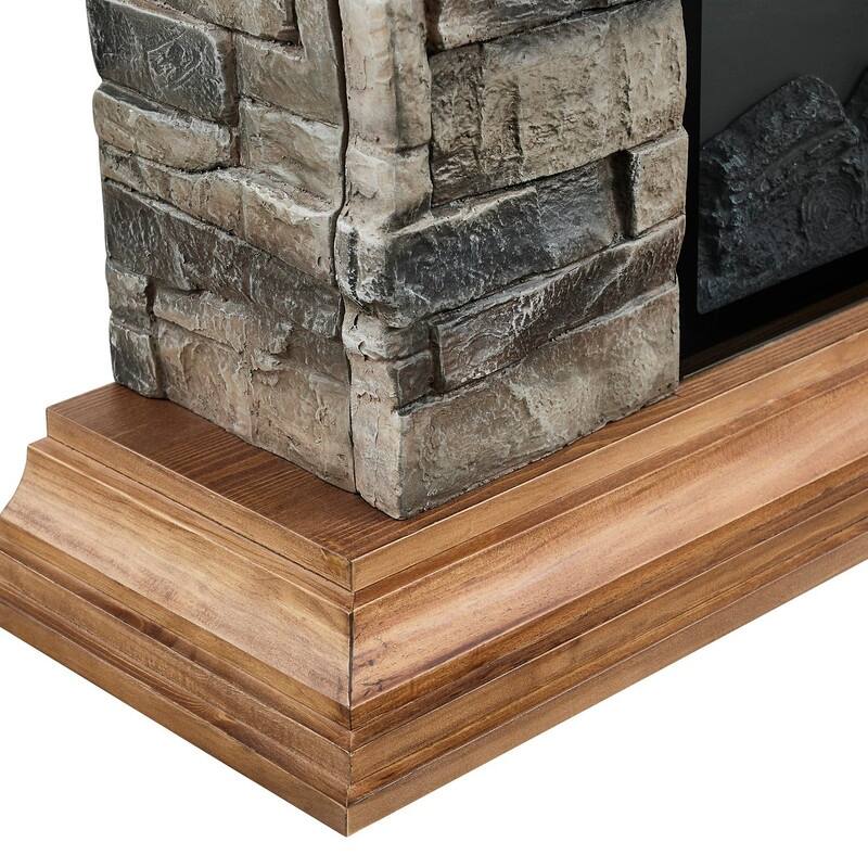 40 in. Faux Stone Freestanding Electric Fireplace - 40" in Width