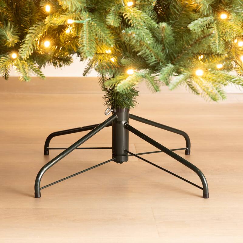 Glitzhome 7.5FT/9FT/11FT/15FT Pre-Lit Green Slim Fir Artificial Christmas Tree with Remote Control