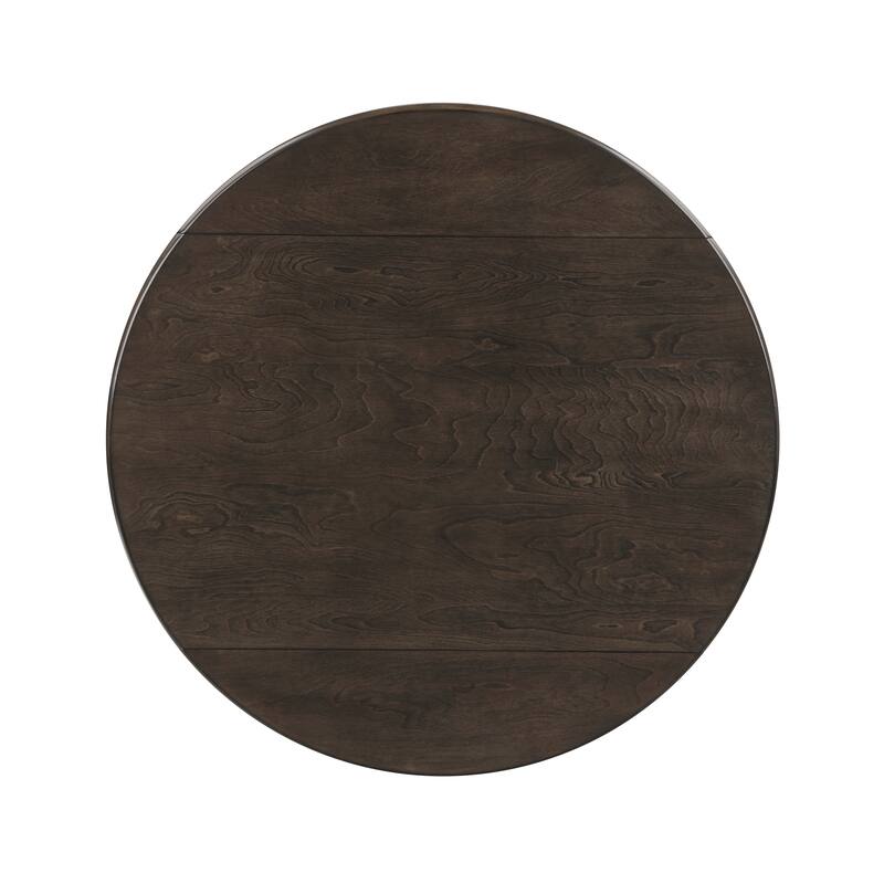 Corinne Wood Drop Leaf Round Dining Table