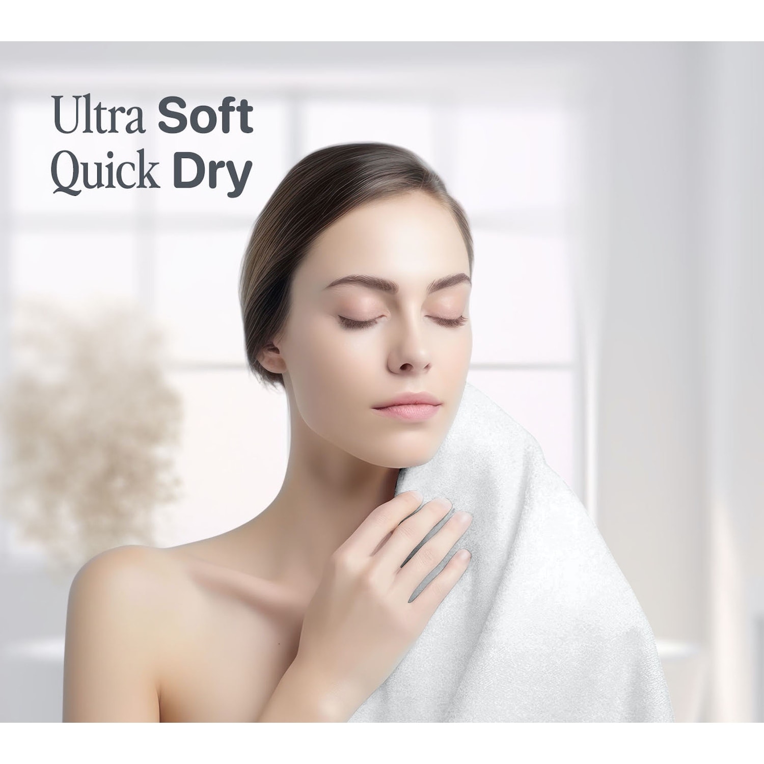 Brizza Flume 6-Piece Cotton Towel Set for Home Bath and Shower-image