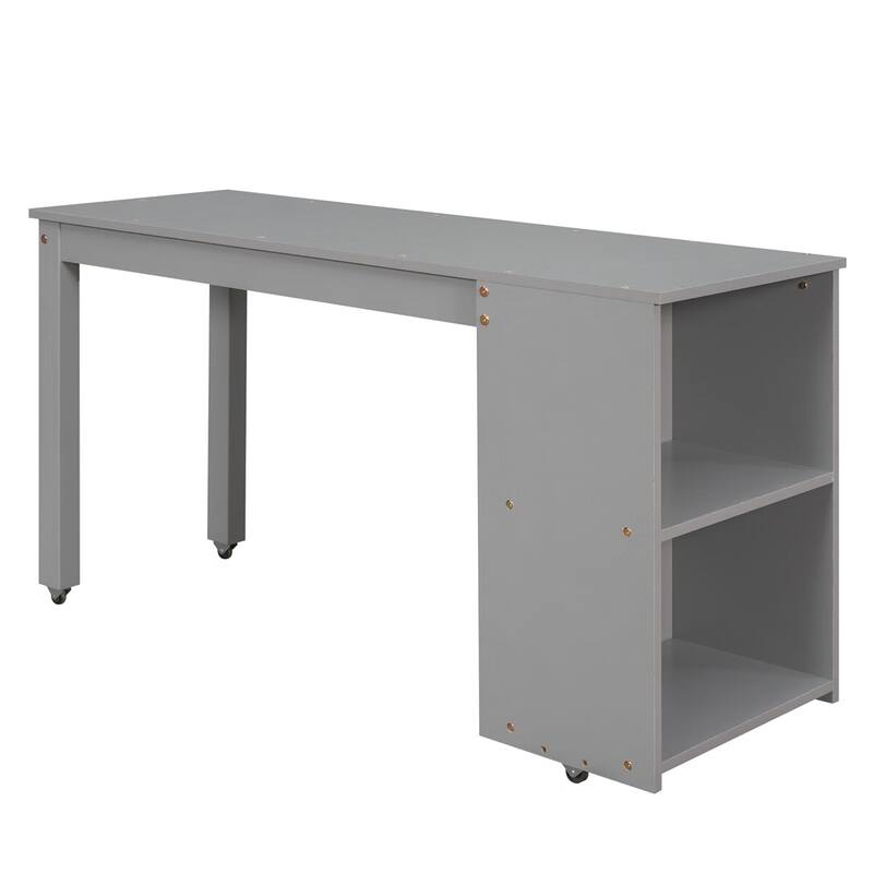Harper & Bright Designs Wood Twin Low Study Loft Bed