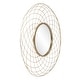 preview thumbnail 3 of 5, Allan Andrews Round Bright Gold Woven Wire Framed Wall Mirror - 38.75"D