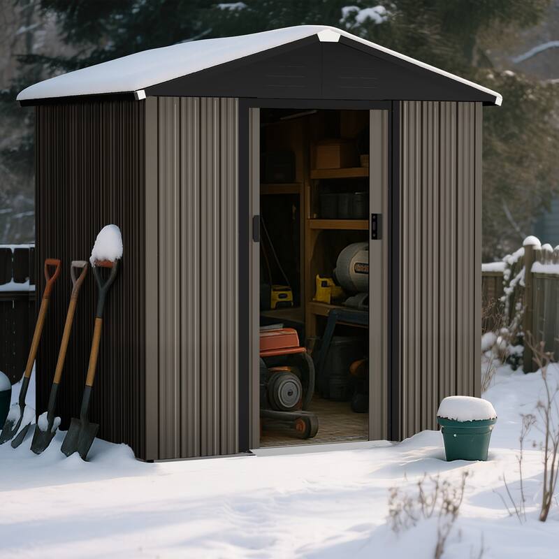 Metal Outdoor Garden Shed Storage Tool Shed with Sliding Doors
