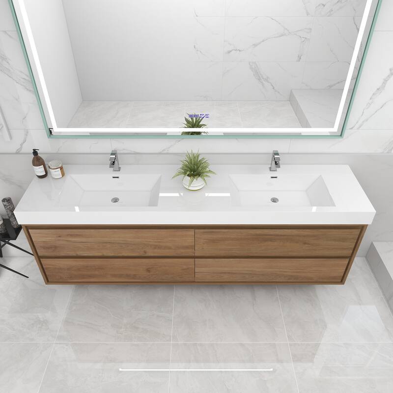 Morava 84" Floating Vanity with Double Sink - 84