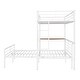 preview thumbnail 18 of 18, Elegant Design Twin over Full Metal Bunk Bed with Desk, Ladder & Slats