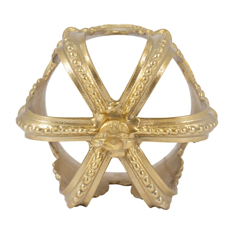 Sagebrook Home 7-Inch Gold Metal Crown Decor - Luxurious Aluminum Home Accent, Elegant Decorative Object for Royal Charm