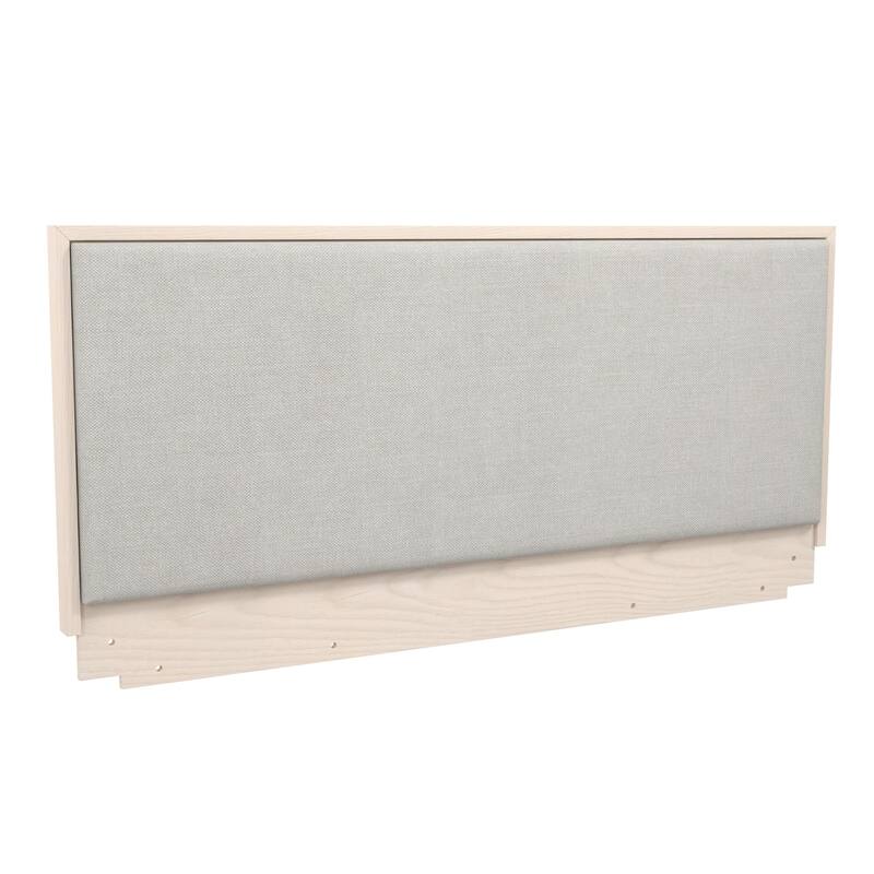 Roomfitters Upholstered Wood Headboard with Canvas Fabric Panel, Modern Minimalist