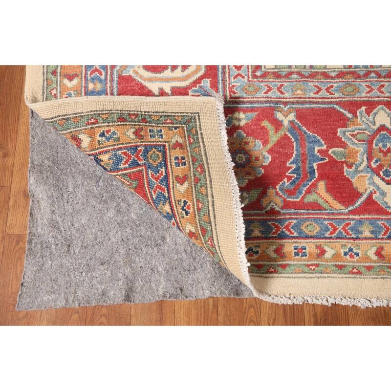 Ivory Kazak Area Rug Handmade Wool Carpet - 8'10"x 11'6"