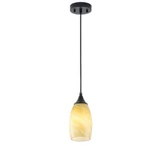 Black Metal and Glass Pendant Light for Kitchen Island Dining Room