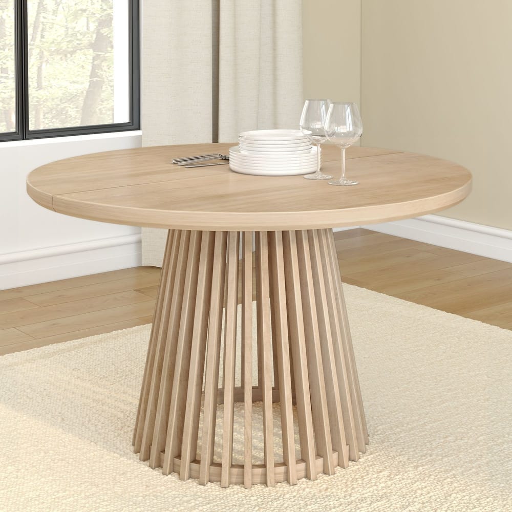 Solid Wood Round 47" Pedestal Dining Table