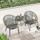 preview thumbnail 9 of 31, Corvus Sarcelles Woven Wicker Indoor/Outdoor Chairs (Set of 2)