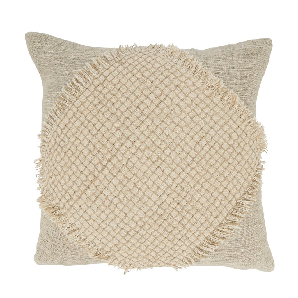 Diamond Elegance Fringe Throw Pillow