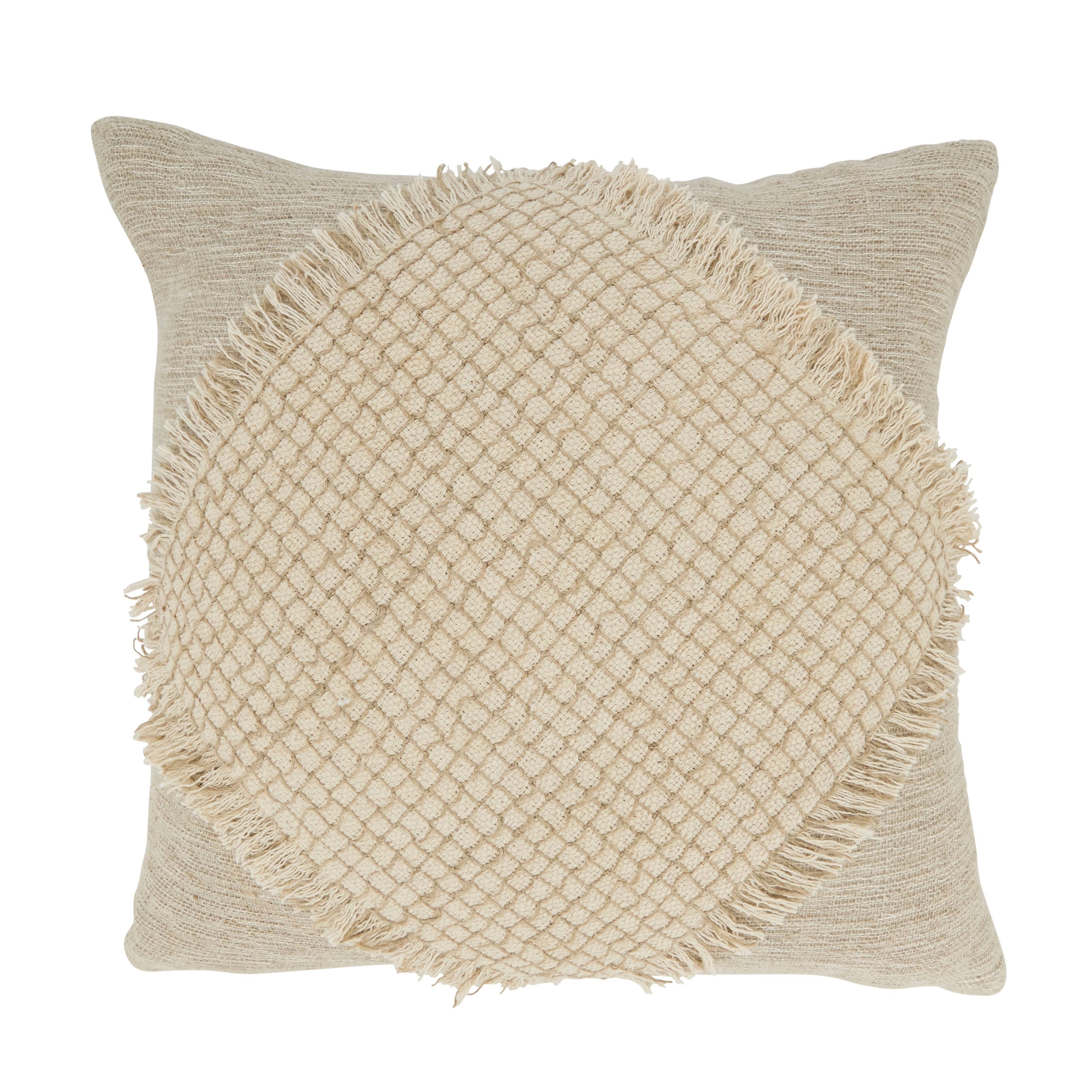 Saro Lifestyle Diamond Elegance Fringe Throw Pillow