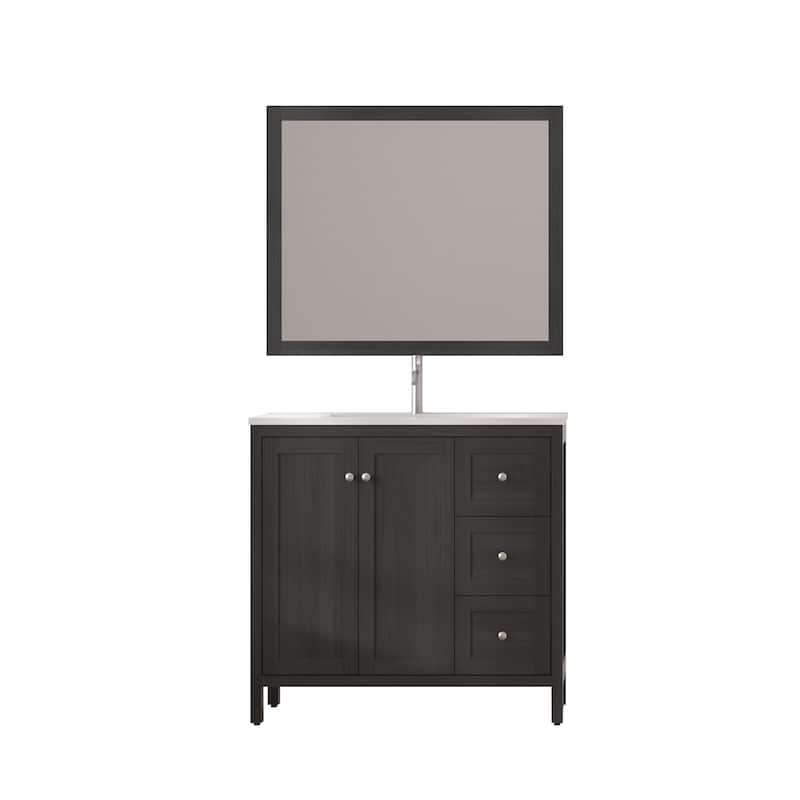 Bathroom Cabinet with Basin,Bathroom Storage Cabinet with Soft Closing Doors and Drawers