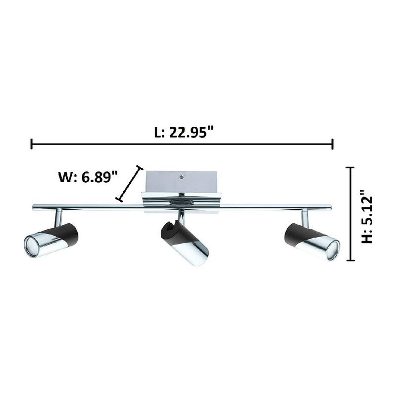 Eglo Bernedo 3-light Chrome LED Track Light