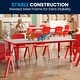 preview thumbnail 9 of 41, 23.625"W x 47.25"L Plastic Adjustable Activity Table-School Table for 6
