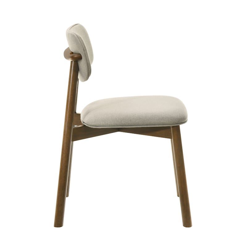 Furniture of America Megan Midcentury 7-Piece Walnut Wood Dining Table Set