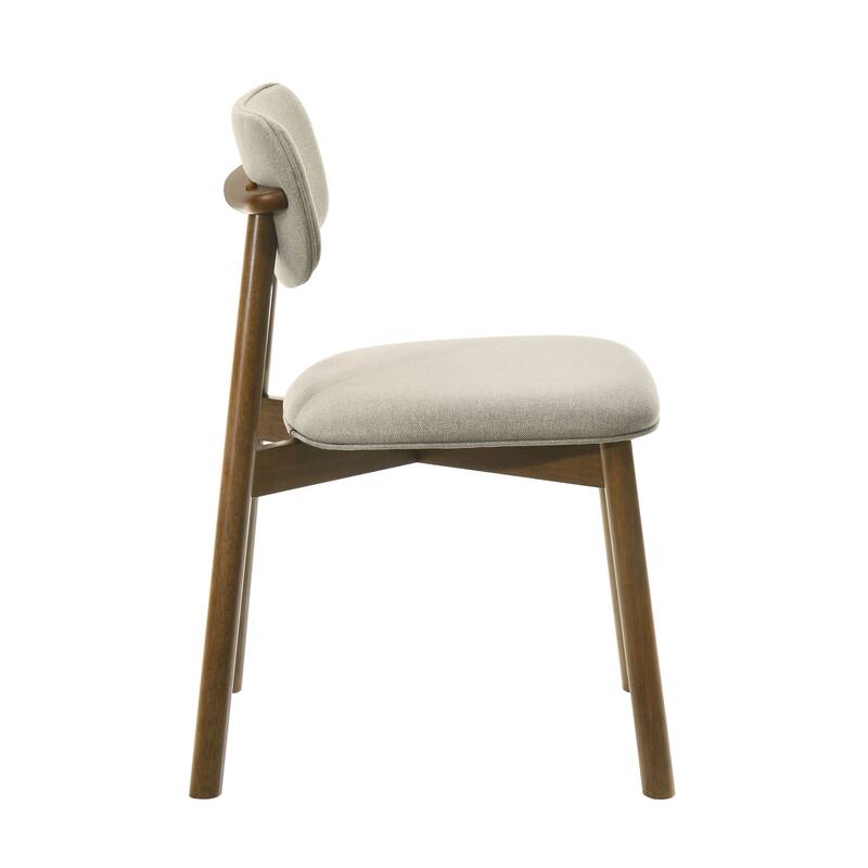 Furniture of America Megan Midcentury Walnut Wood Dining Chairs (Set of 2)