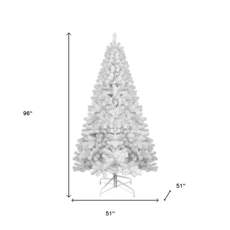 HomeRoots 9' White Full Spruce Christmas Tree