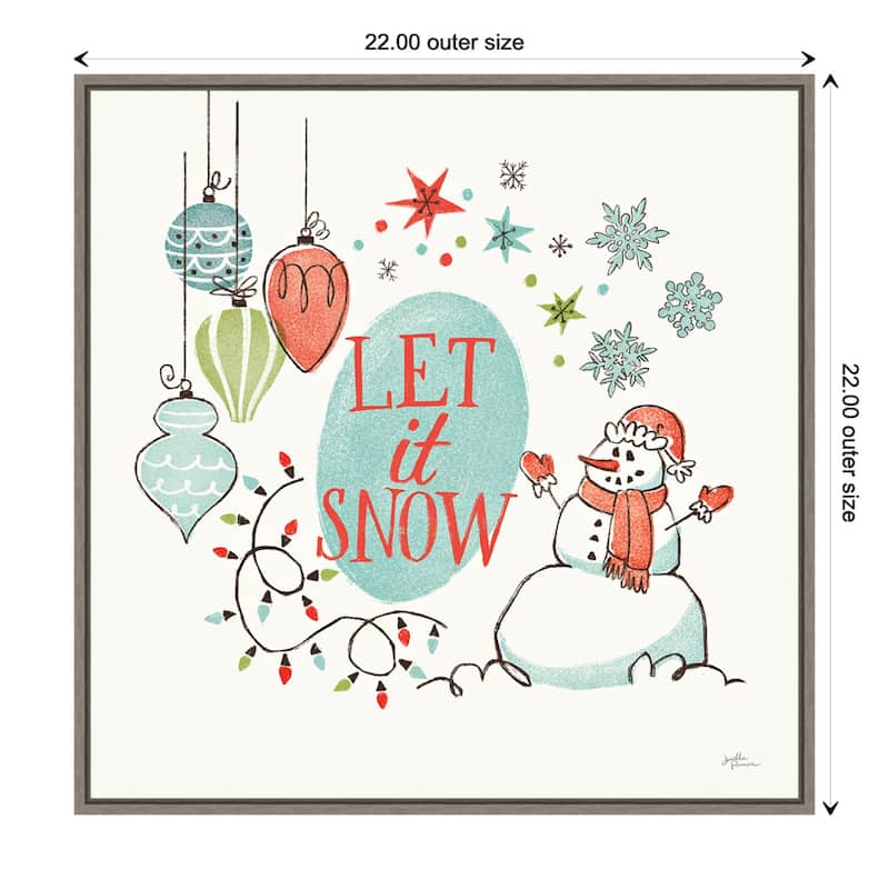 Retro Christmas V by Janelle Penner Framed Canvas Wall Art