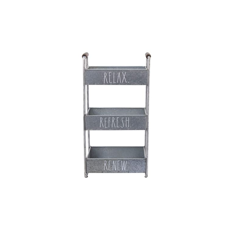 Rae Dunn 3 Tier Bath Organizer - RELAX REFRESH RENEW