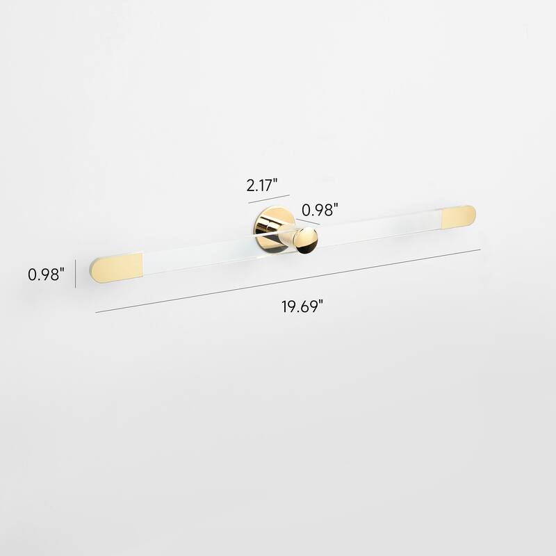 Modern Minimalist Gold Acrylic Towel Bar Towel Rack - Elegant Design For Bathroom & Kitchen - 0.98'' H X 19.68'' L X 2.75'' D