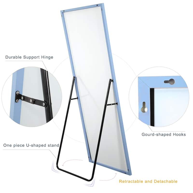 Dovelina Modern Full Length Floor Mirror - Freestanding Vanity Mirror for Bathroom or Living Space