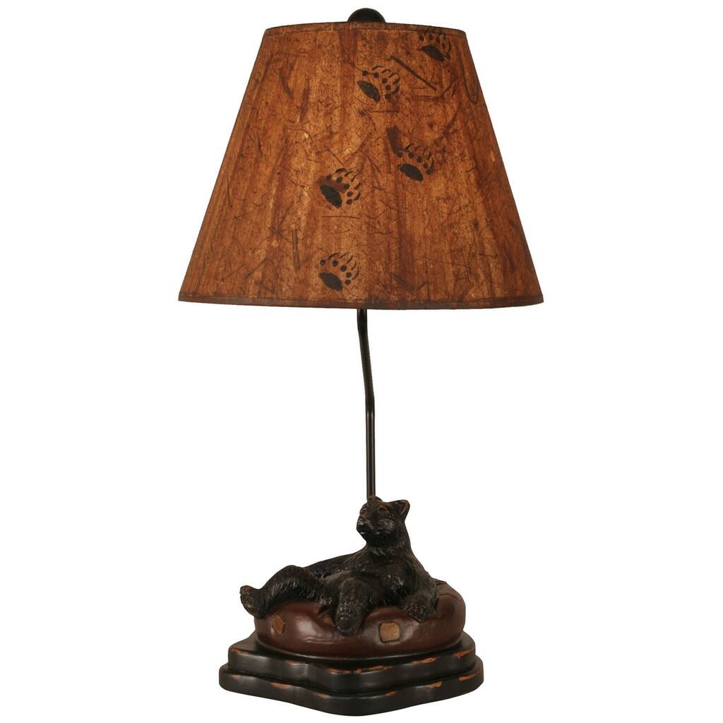 DISCONTINUED - Rustic Bear in Inner Tube Table Lamp