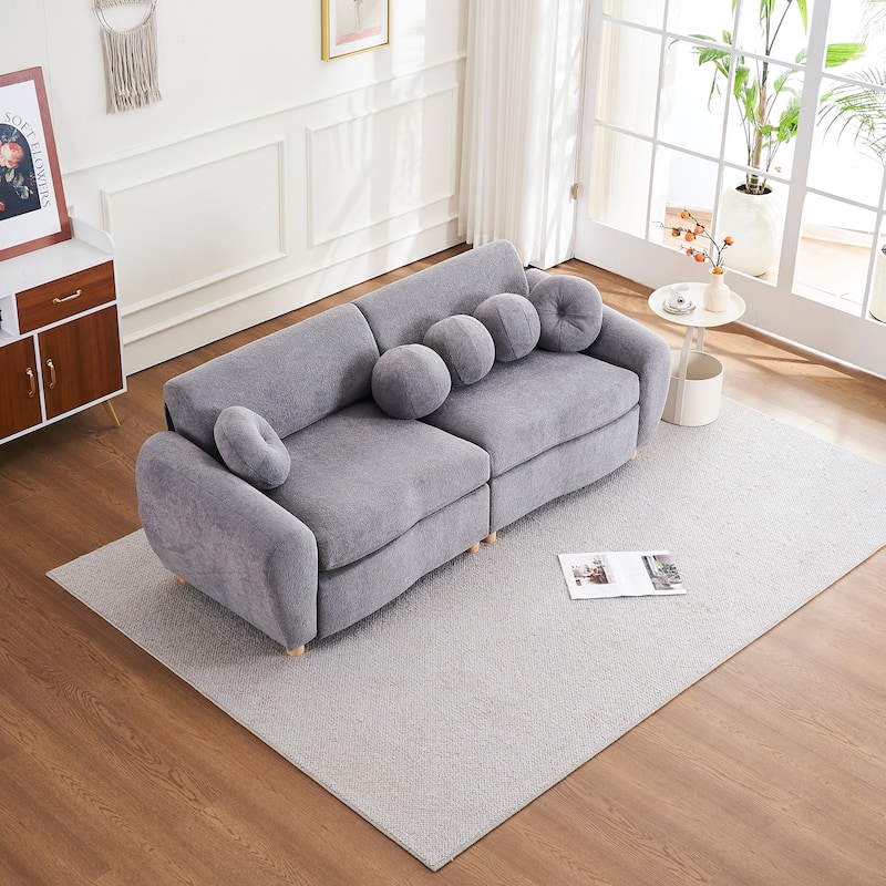 84"Modern Chenille Sofa Couch for Living Room