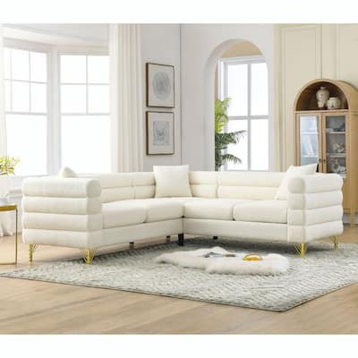 Modern Corner Sectional Sofa,L-Shaped Corner Sectional Sofa,5-Seat Corner Chaise Sofas