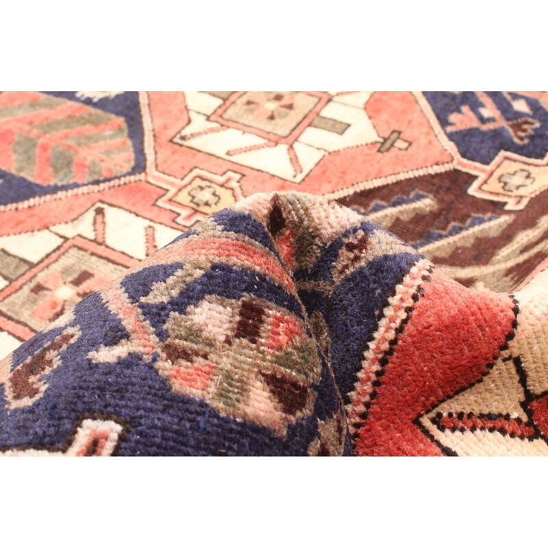 ECARPETGALLERY Hand-knotted Kayseri Vintage Red Wool Rug - 3'5 x 8'8