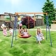 preview thumbnail 2 of 33, Swing Sets for Backyard, Toddler Swing Set Foldable Metal Stand, Easy to Assemble, Swingset Indoor/Outdoor 440lbs 2 seats