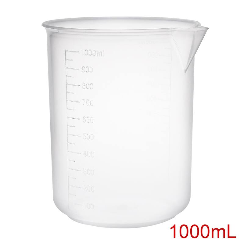 Transparent Measuring Cup Labs PP Plastic Graduated Beakers, 1 Pcs
