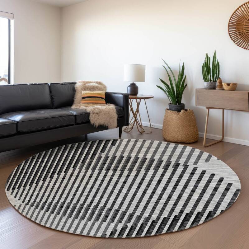 Premium Washable Super Soft Modern Allure Mayfield Rug - Gray - 8' x 8'