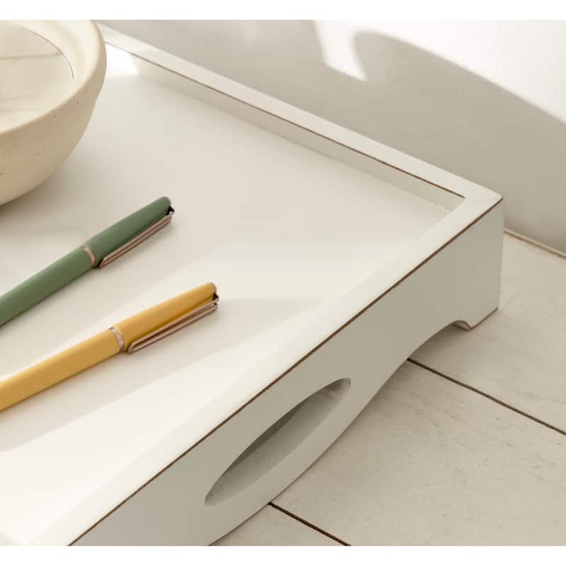 Kate and Laurel Astral Decorative Wood Tray