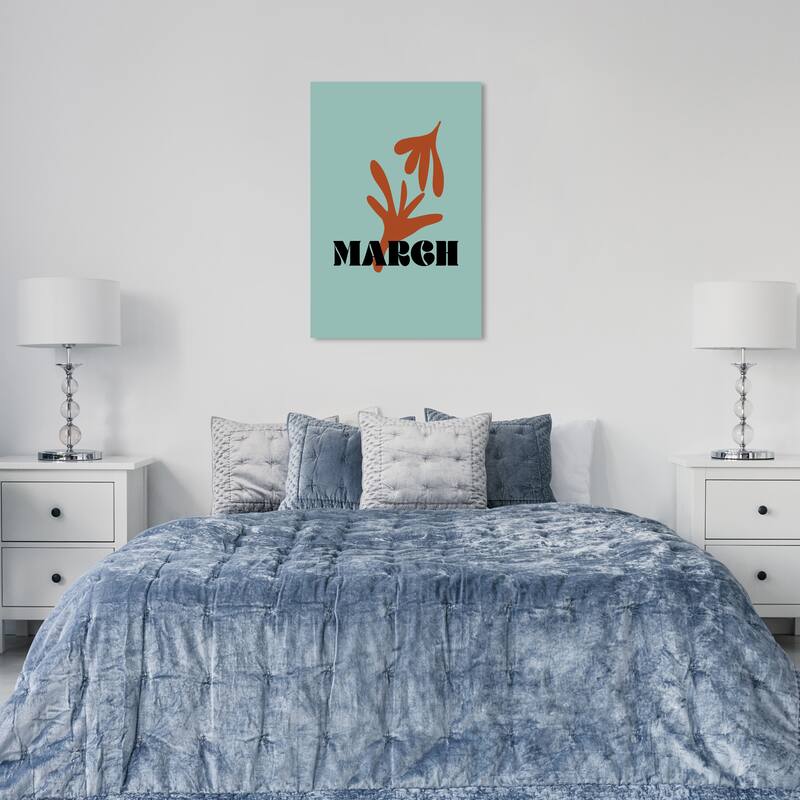 Wynwood Studio Canvas Typography and Quotes March Simple Nature Brown and Modern & Contemporary Wall Art Canvas Print