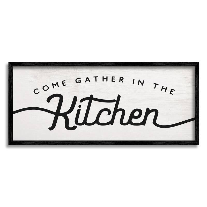 Stupell Come Gather In The Kitchen Sign Family Charm Framed Wall Art